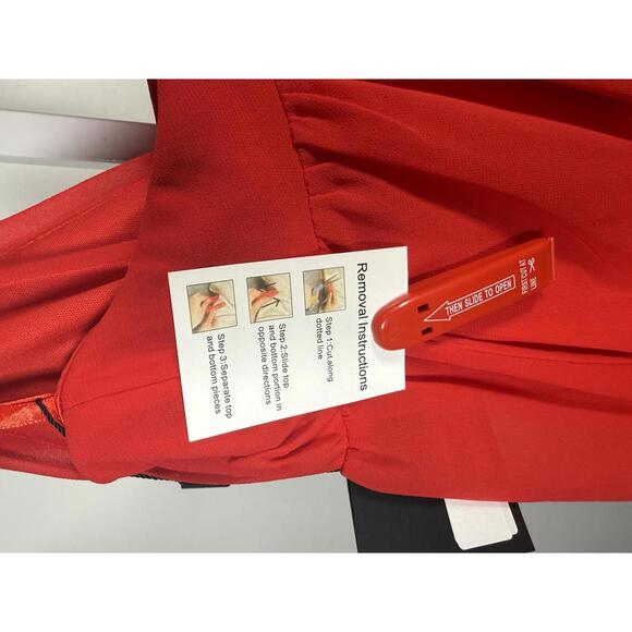 Ieena for Mac Duggal 70194 Red Mini Dress Size US 4 NWT - Picture 8 of 9